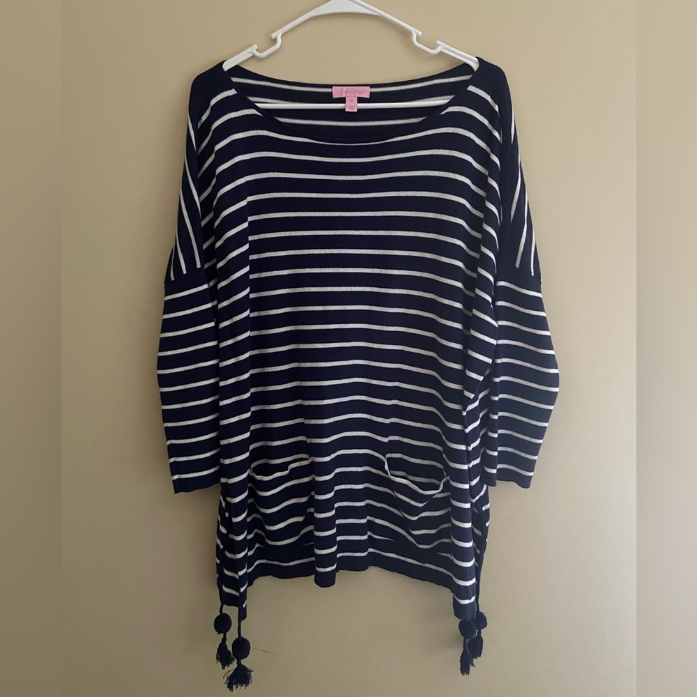 lilly pulitzer striped sweater shirt